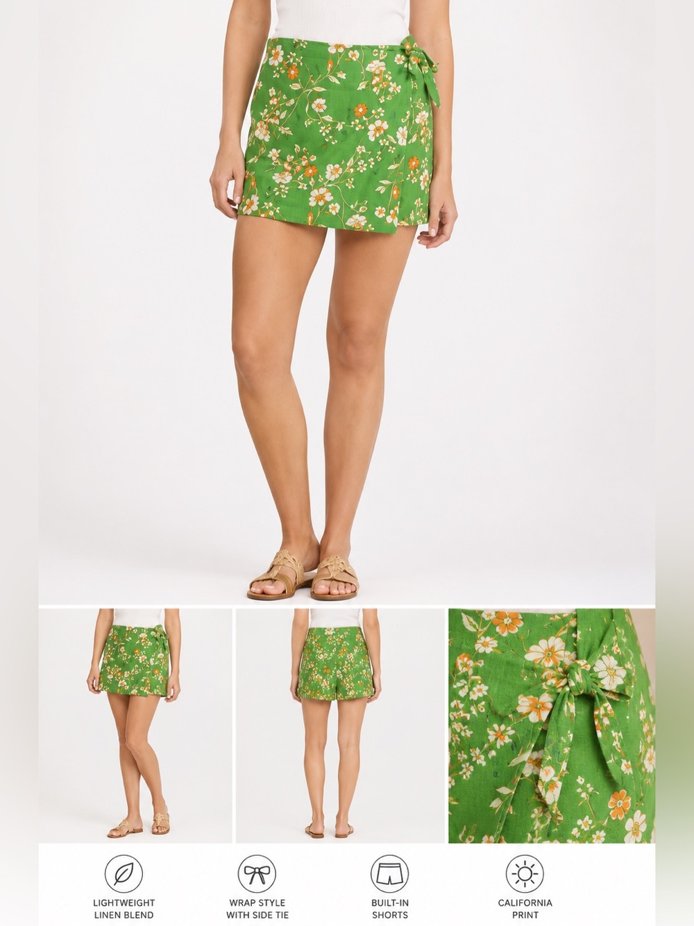C&C California Green Floral Women's‎ Shorts